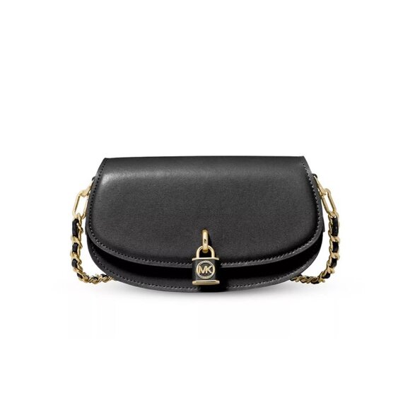 MICHAEL Michael Kors Mila Small Chain Sling Messenger Crossbody Black NWD